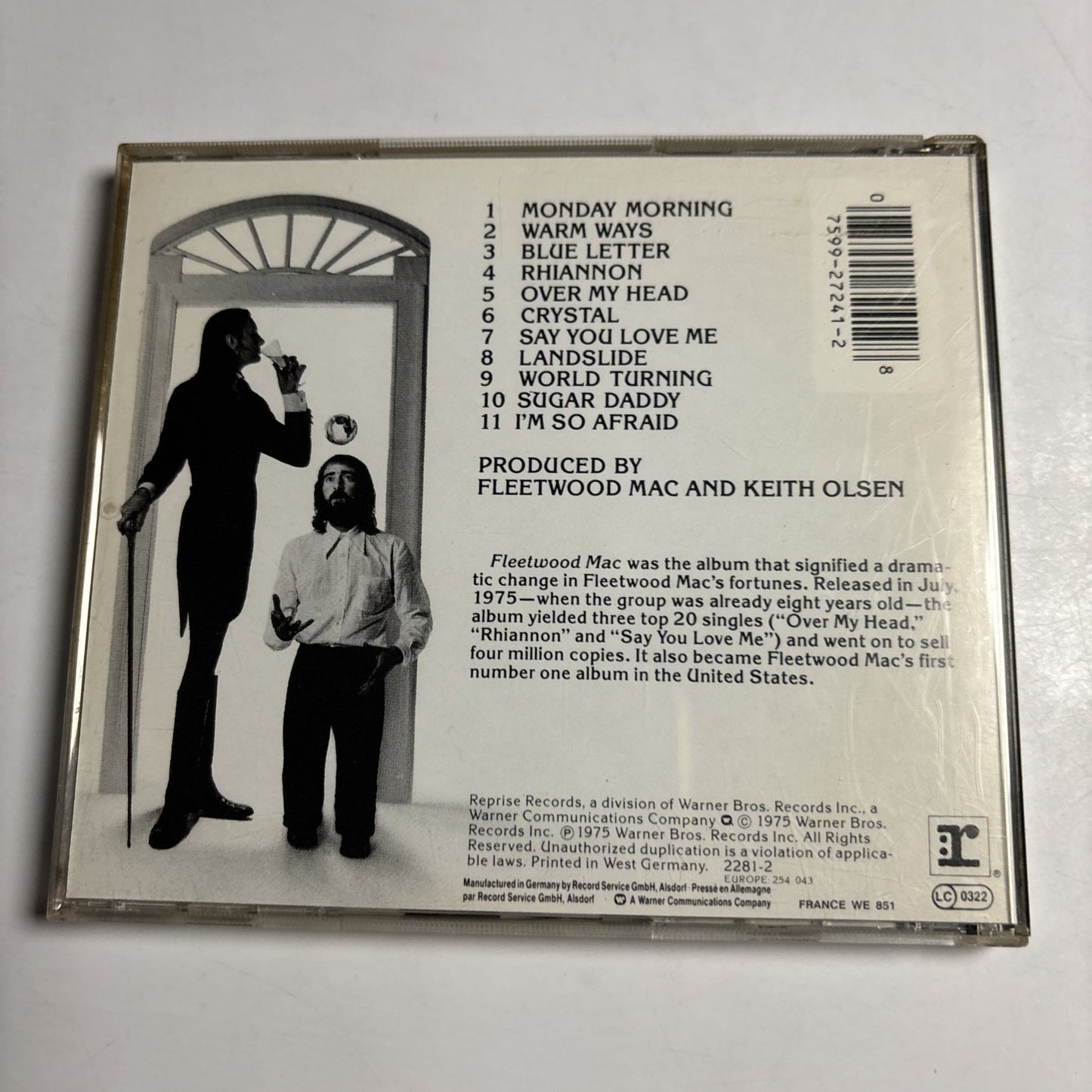 Fleetwood Mac – Fleetwood Mac (CD, 1975) Europe 7599-27241-2
