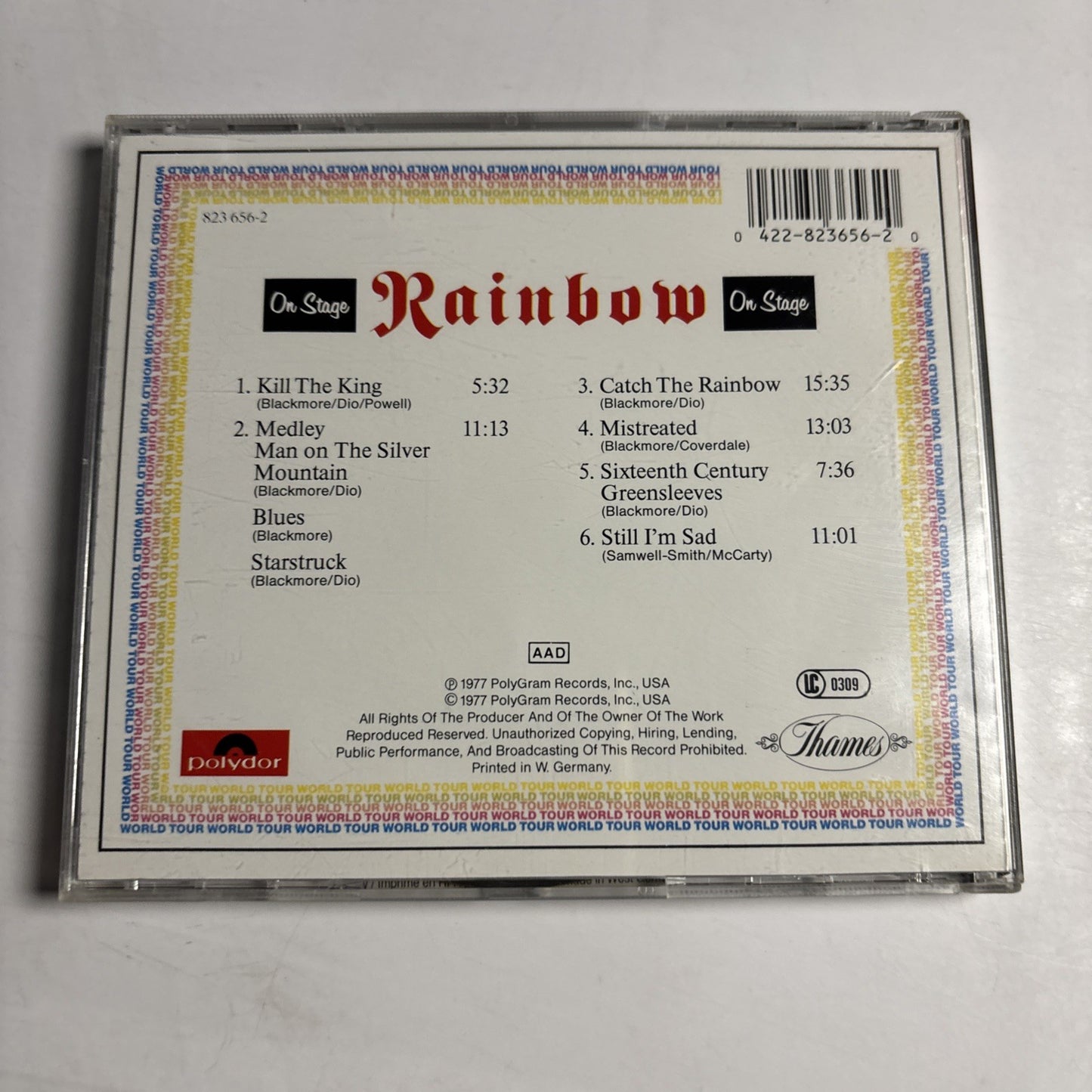 Rainbow – On Stage (CD, 1987) Europe 823 656-2