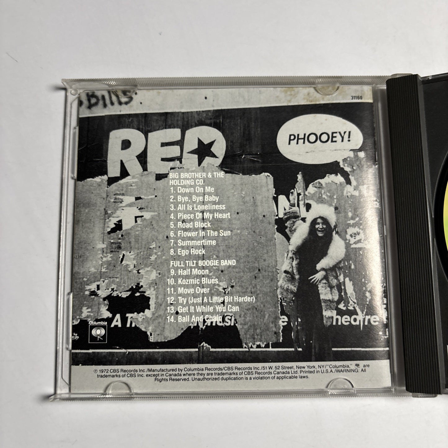 Janis Joplin – In Concert (CD, 1989) US CGK 31160