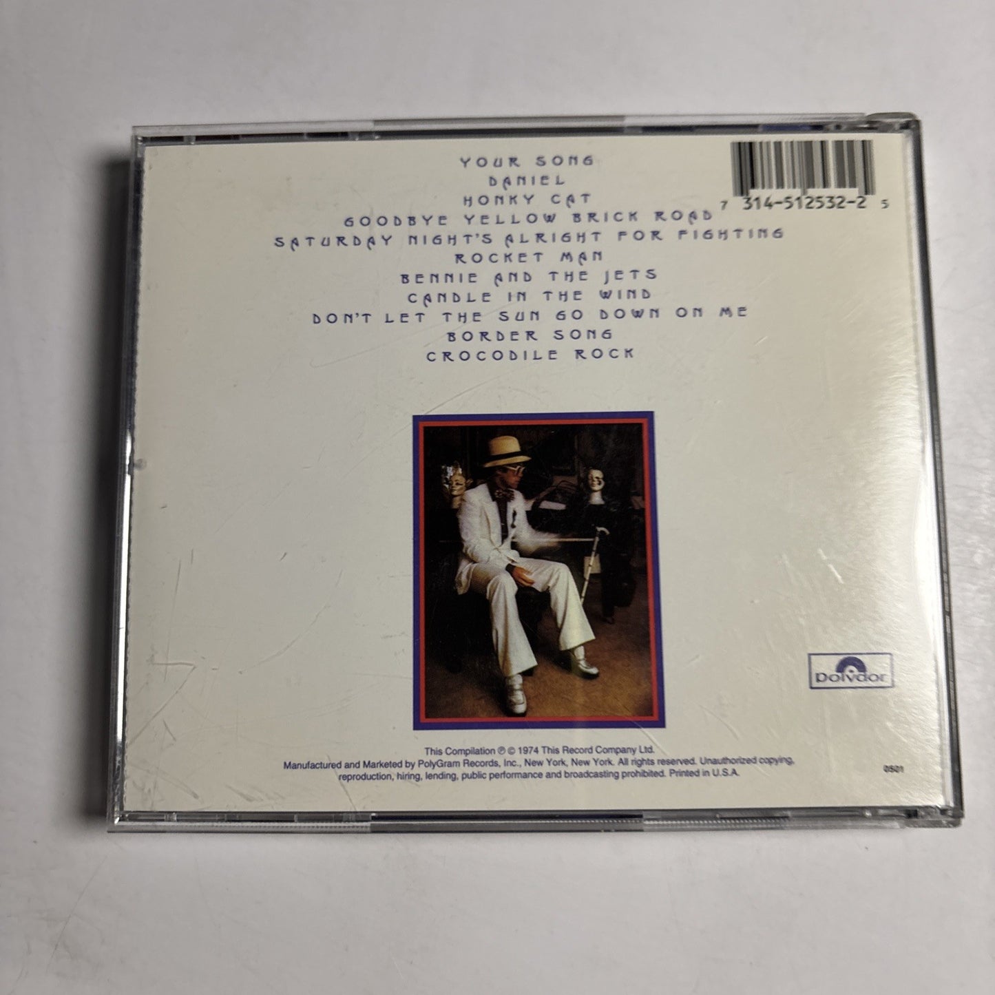 Elton John – Greatest Hits (CD, 1992) US 314 512 532-2