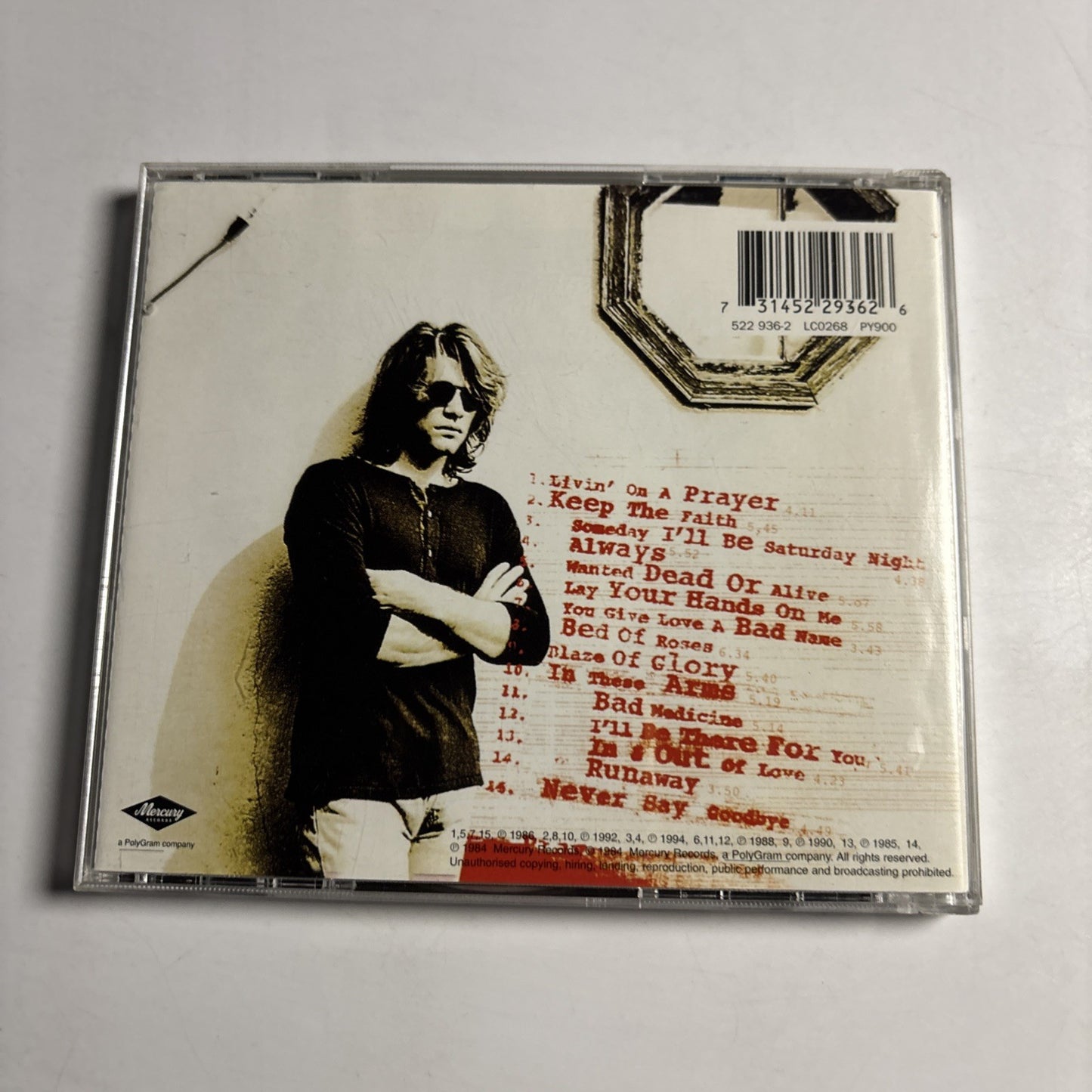 Bon Jovi – Cross Road (The Best Of Bon Jovi) (CD, 1994) Europe 522 936-2