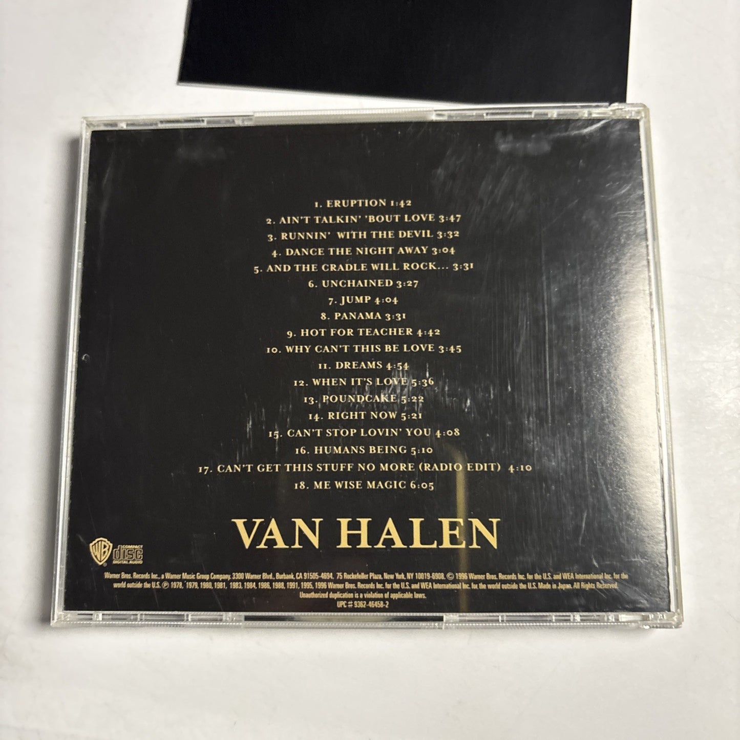 Van Halen – Best Of Volume 1 (CD, 2007) Japan WPCR-12626