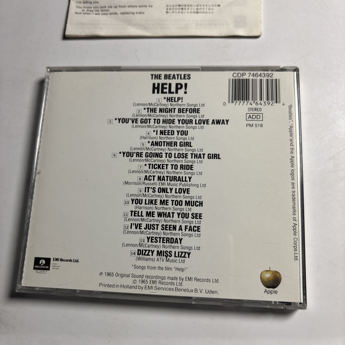The Beatles – Help! (CD, 1987) Europe CDP 7 46439 2