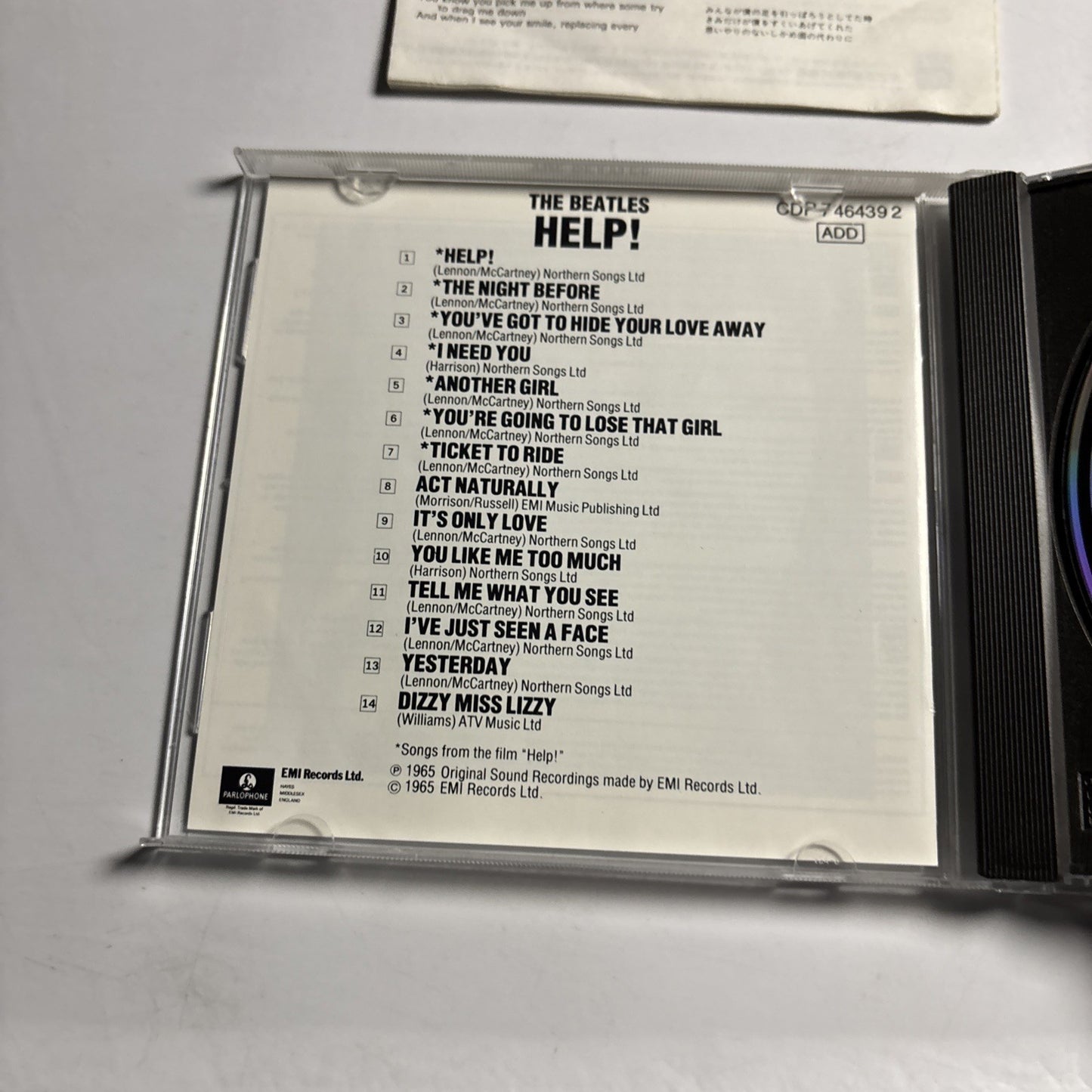The Beatles – Help! (CD, 1987) Europe CDP 7 46439 2