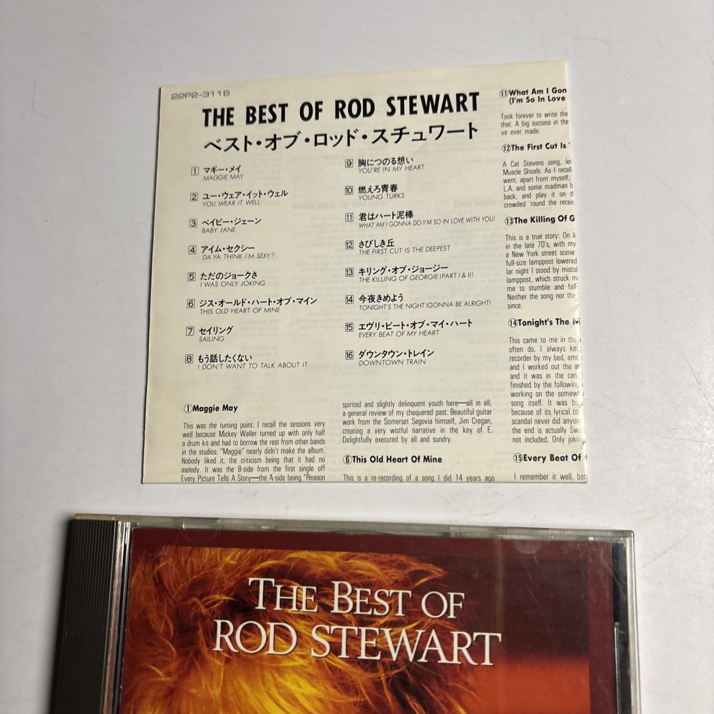Rod Stewart – The Best Of Rod Stewart (CD, 1989) Japan Bonus Track 22P2-3116