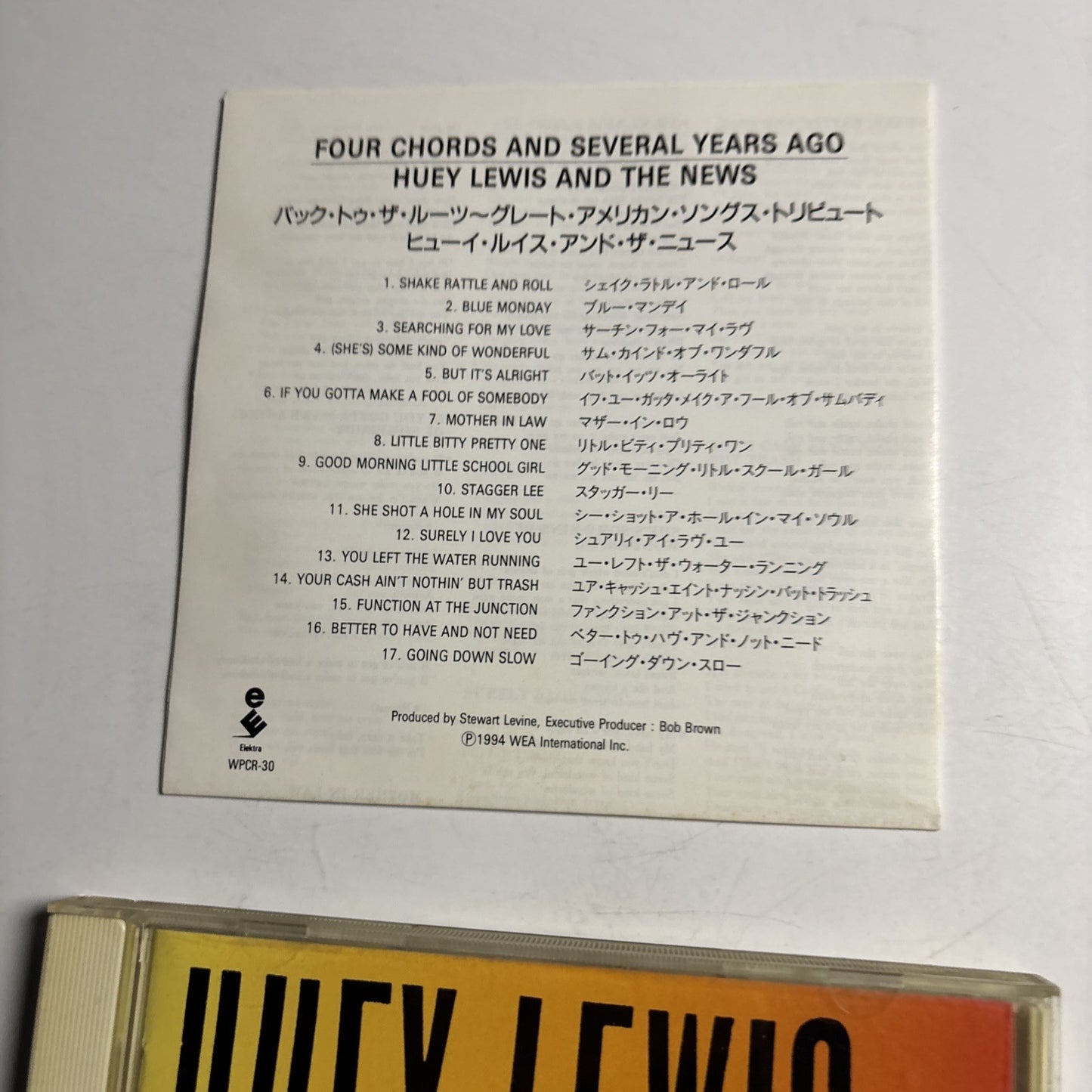 Huey Lewis & The News – Four Chords & Several Years Ago (CD, 1994)  Japan WPCR-30