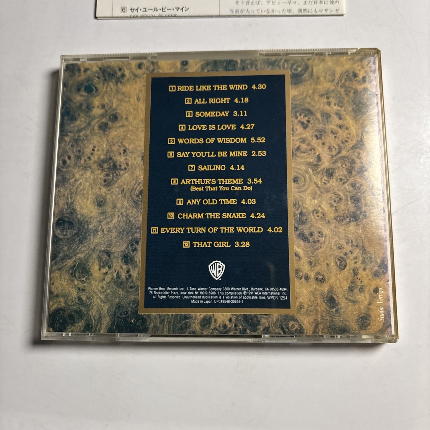 Christopher Cross – The Best Of Christopher Cross (CD, 1997) Japan WPCR-1254