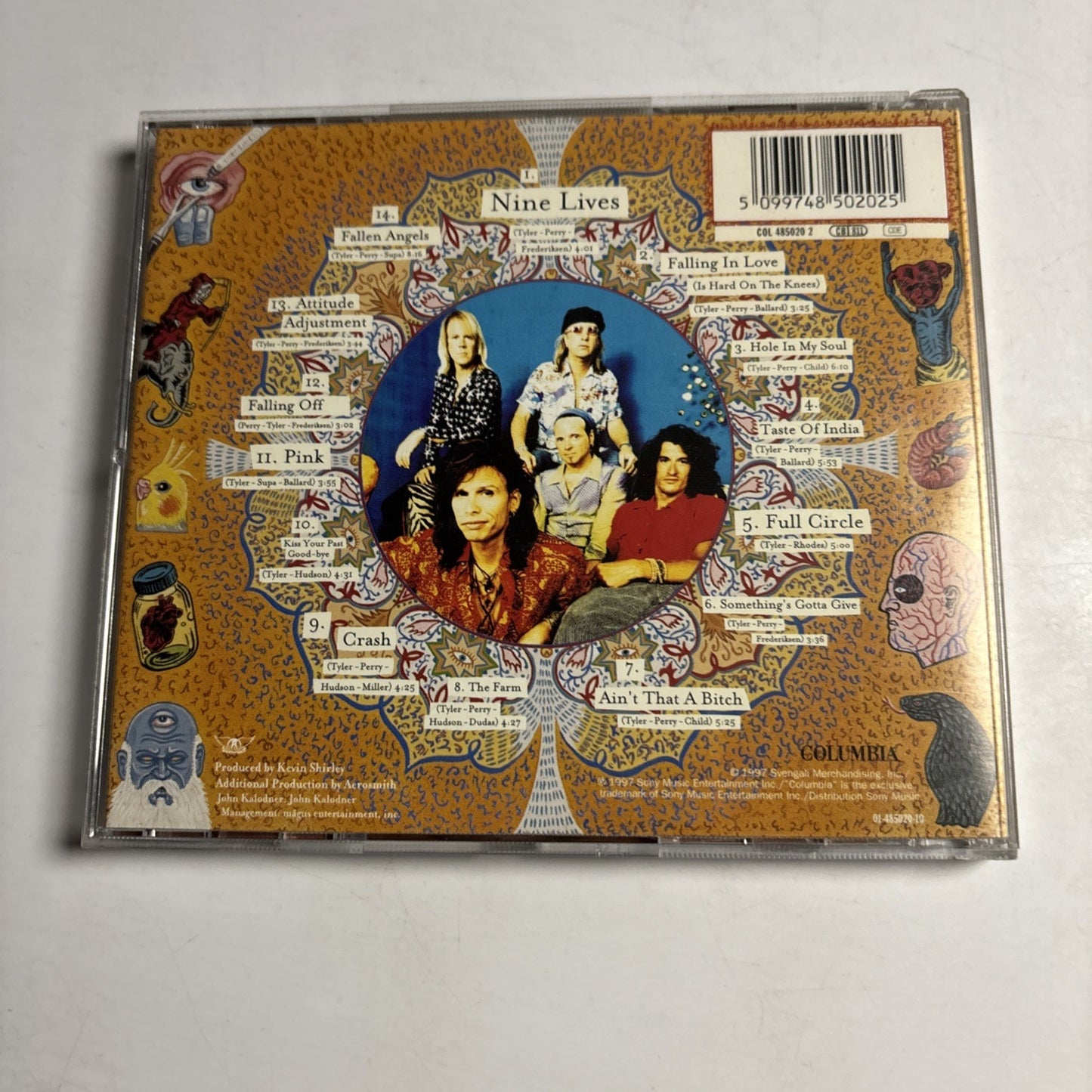 Aerosmith – Nine Lives (CD, 1997)  Europe COL 485020 2