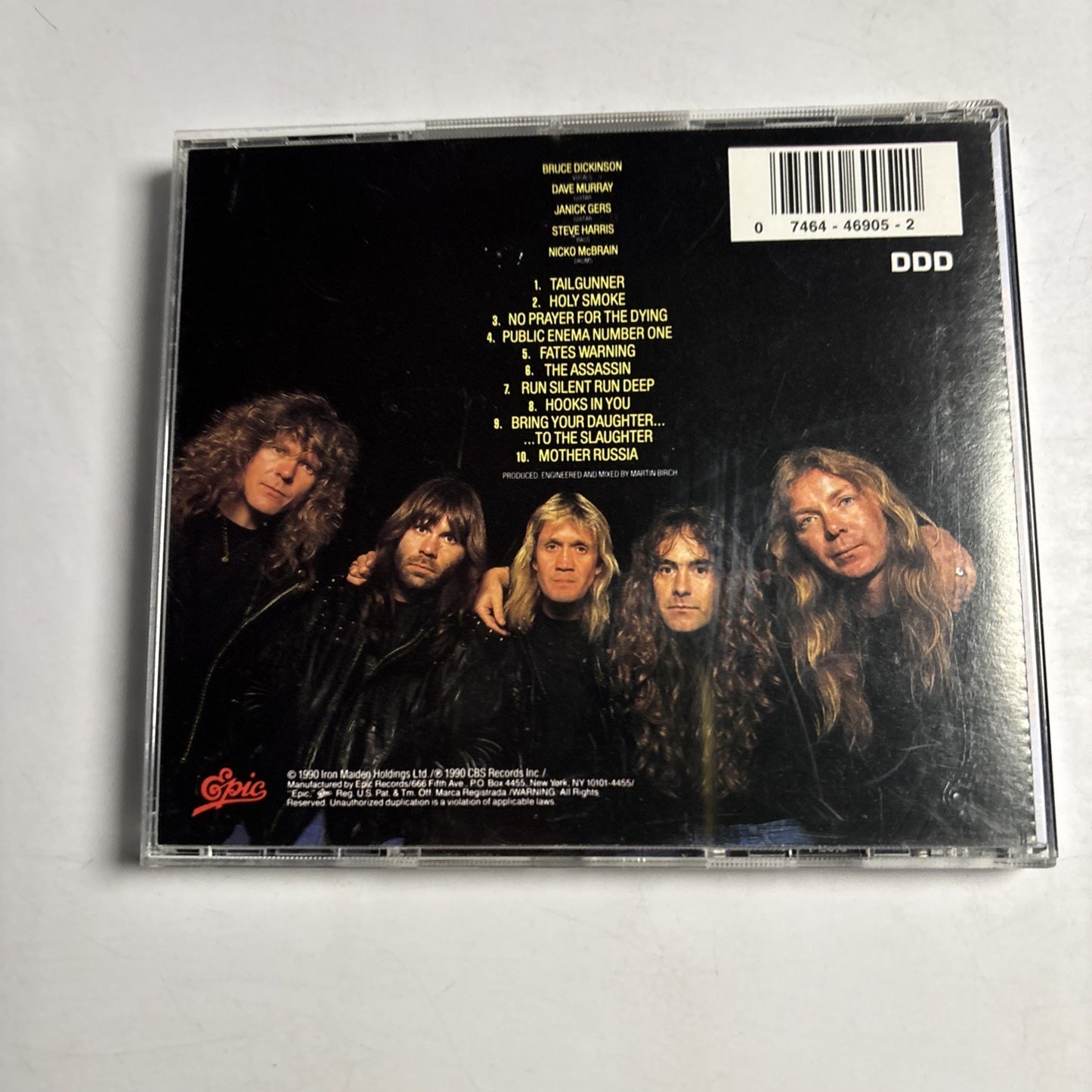 Iron Maiden – No Prayer For The Dying (CD, 1990) US EK 46905