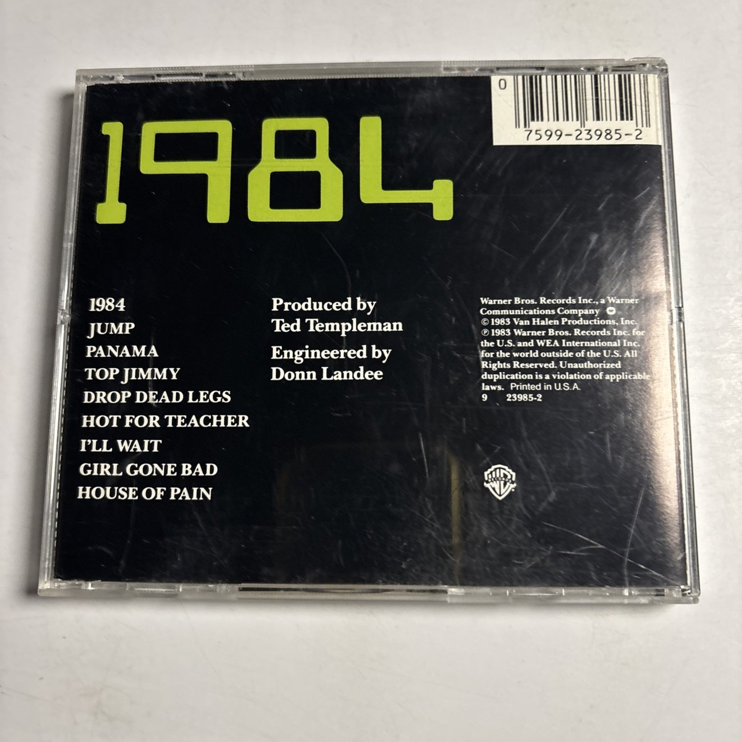 Van Halen – 1984 (CD, 1984) US 9 23985-2