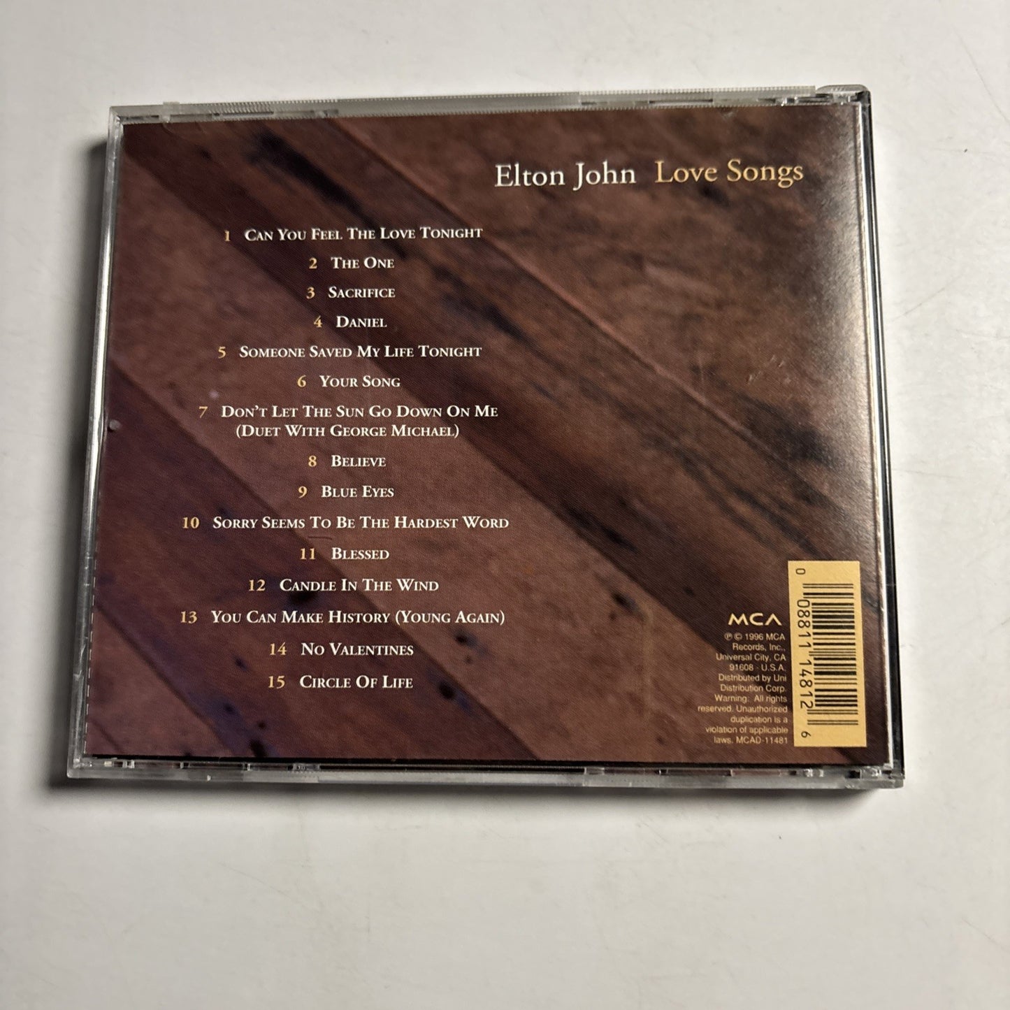 Elton John – Love Songs (CD, 1996) US MCAD-11481