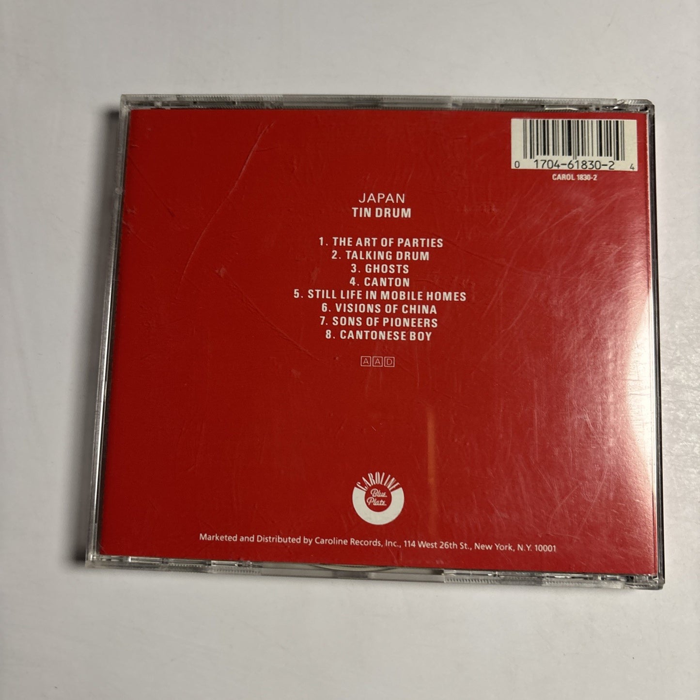 Japan – Tin Drum (CD, 1994) US CAROL 1830-2