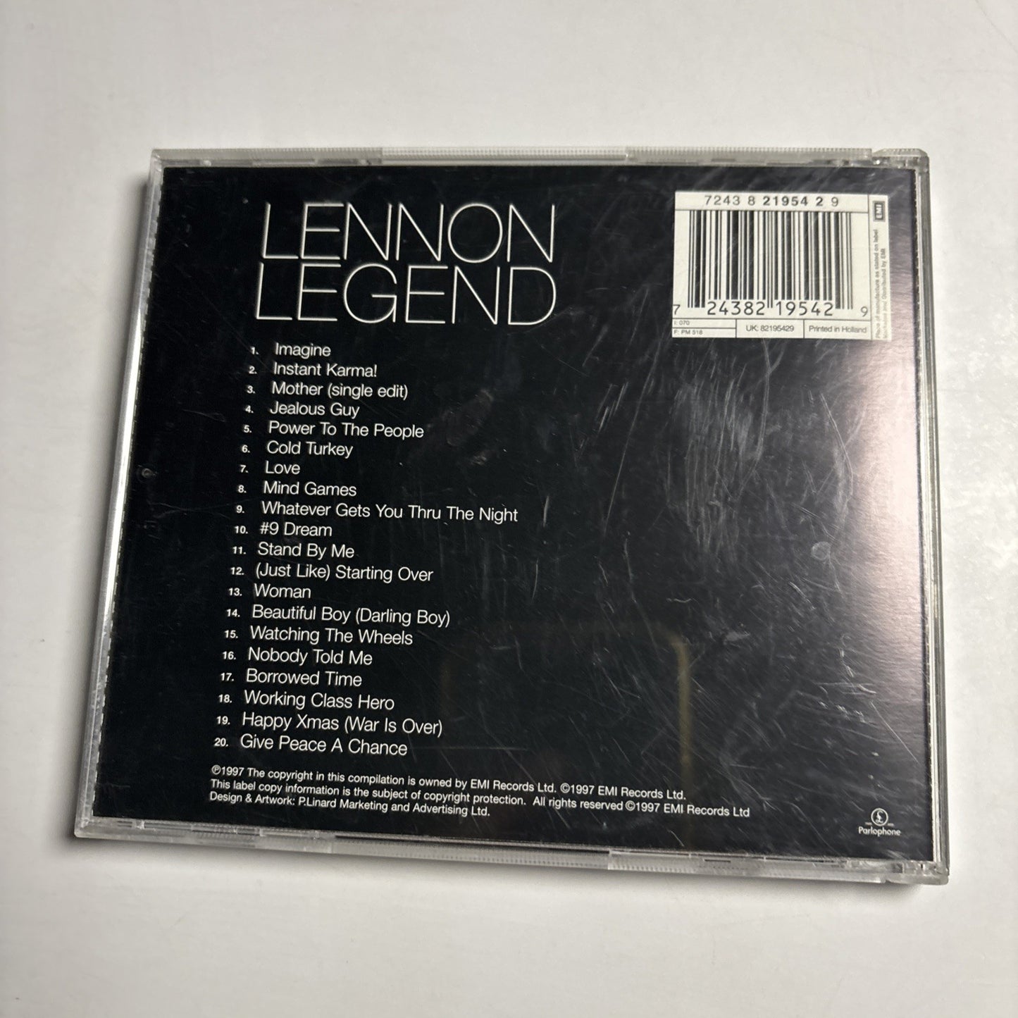 Lennon Legend (The Very Best Of John Lennon (CD, 1997) Europe 7243 8 21954 2 9