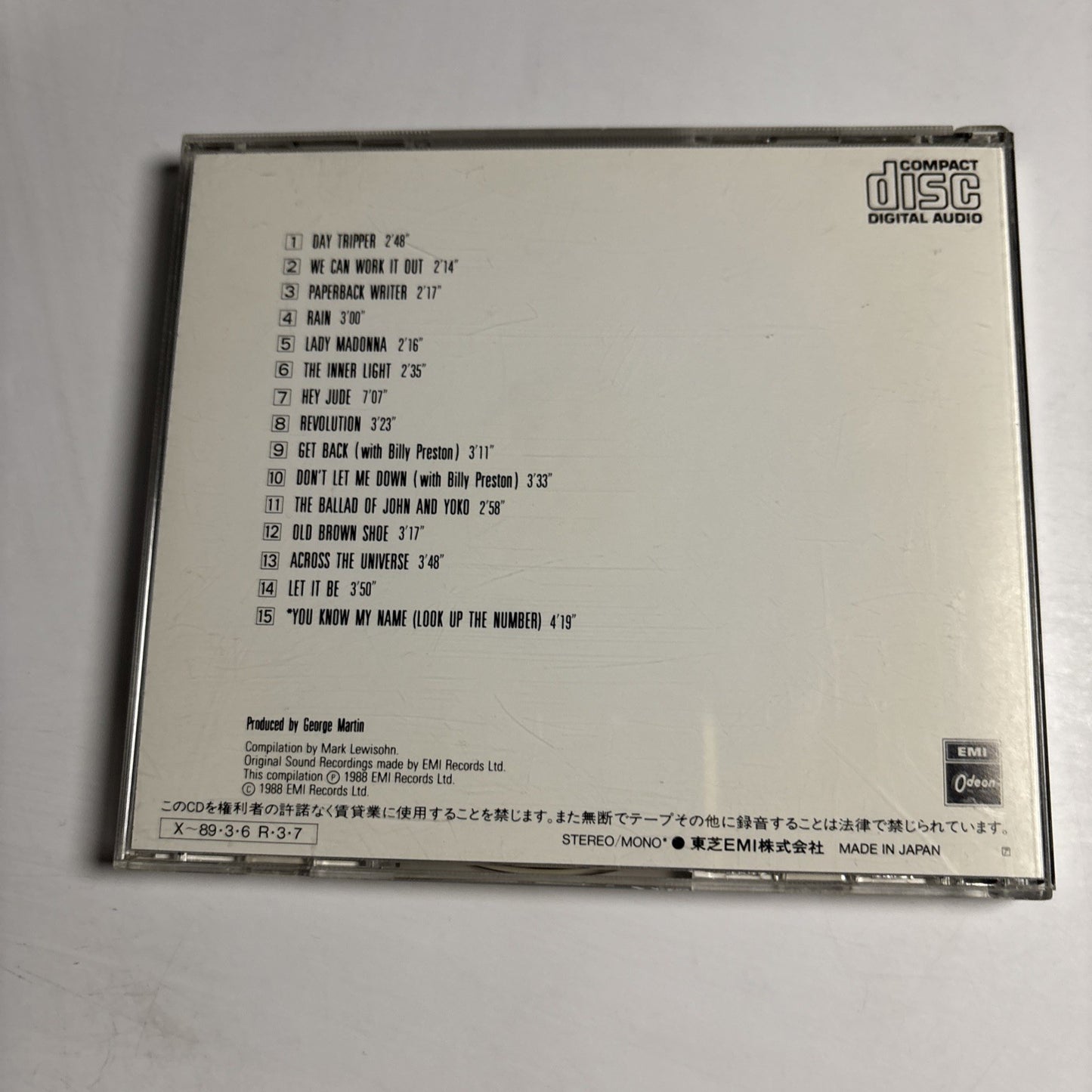 The Beatles – Past Masters • Volume Two (CD, 1988)  Japan CP32-5602
