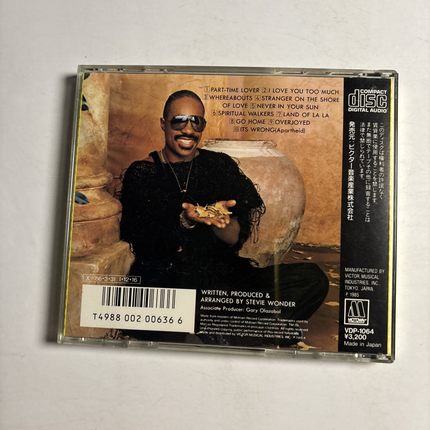 Stevie Wonder – In Square Circle (CD, 1985) Japan VDP-1064