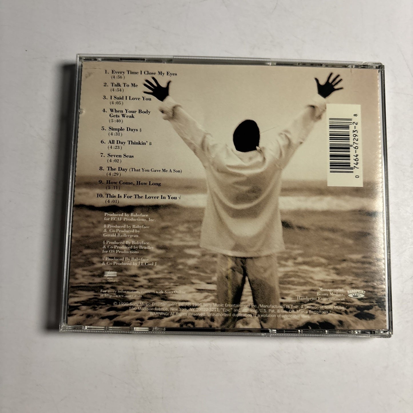 Babyface – The Day (CD, 1996) US EK 67293