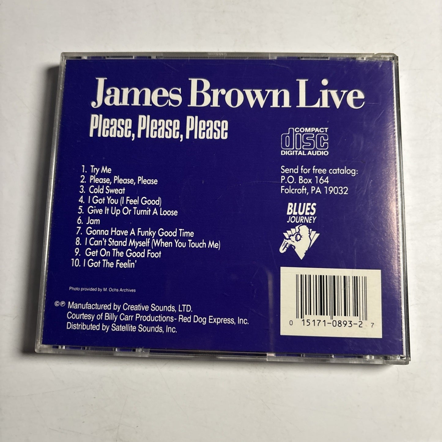 James Brown – James Brown Live - Please, Please, Please (CD, 1991) US SSI 893
