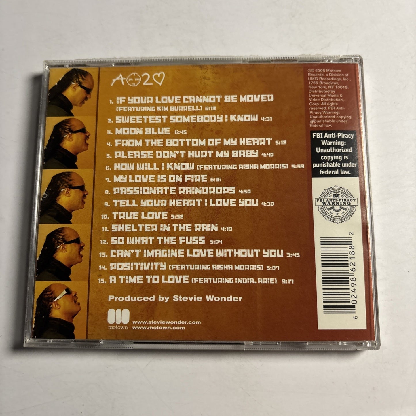 Stevie Wonder – A Time To Love (CD, 2005) US B0002402-02