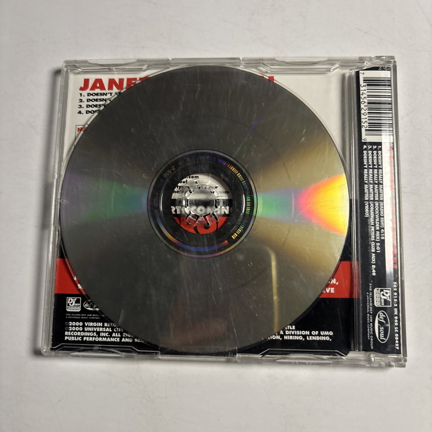 Janet Jackson – Doesn't Really Matter (CD, 2000) Europe 562 915-2