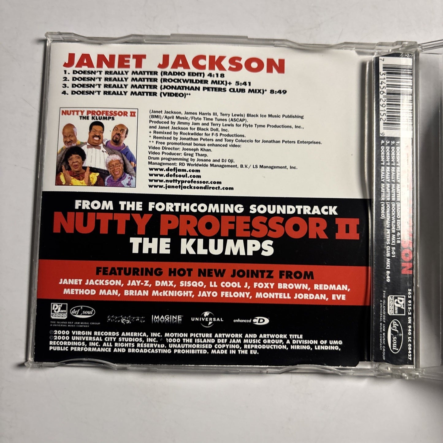 Janet Jackson – Doesn't Really Matter (CD, 2000) Europe 562 915-2