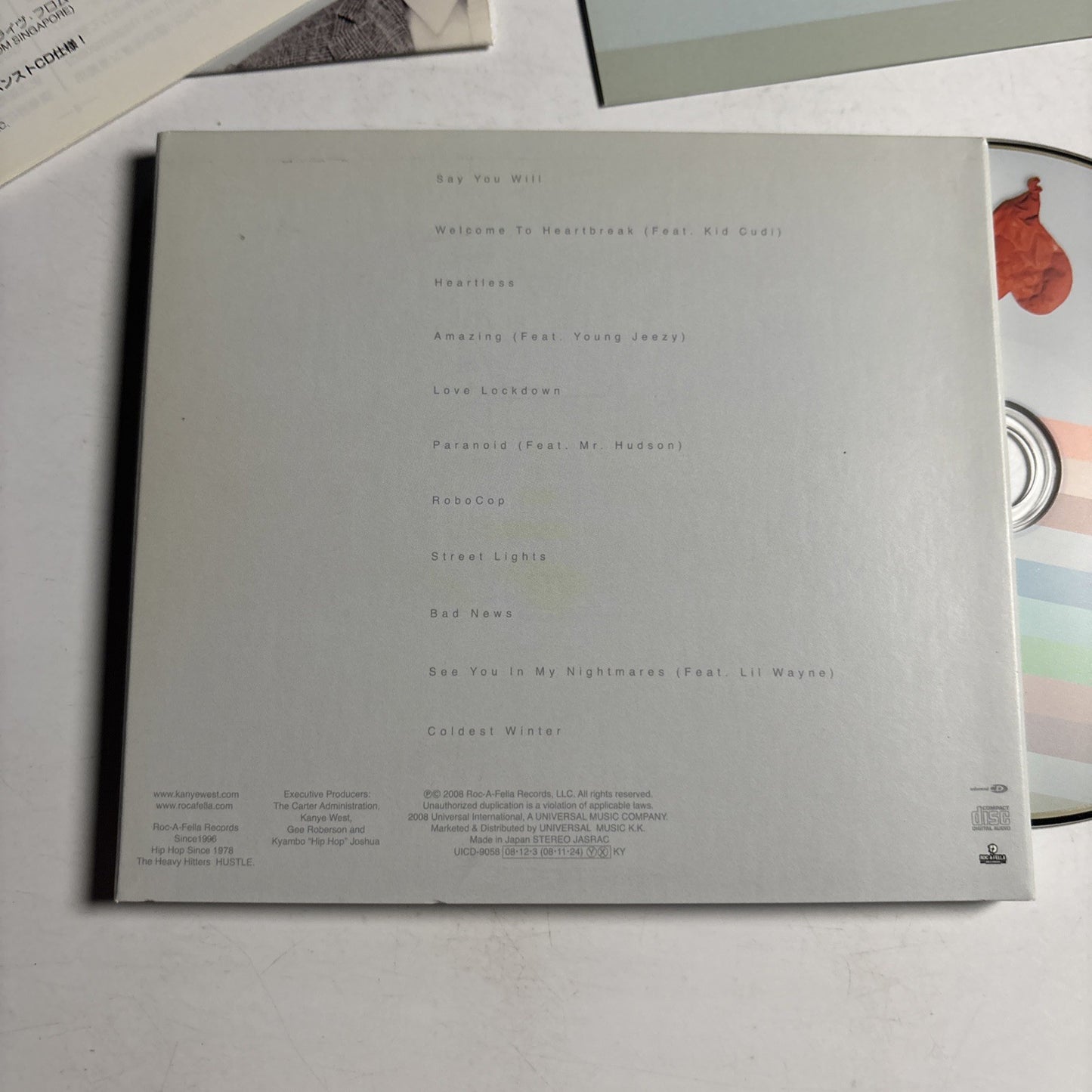 Kanye West – 808s & Heartbreak (CD, 2008) Japan bonus track UICD-9058