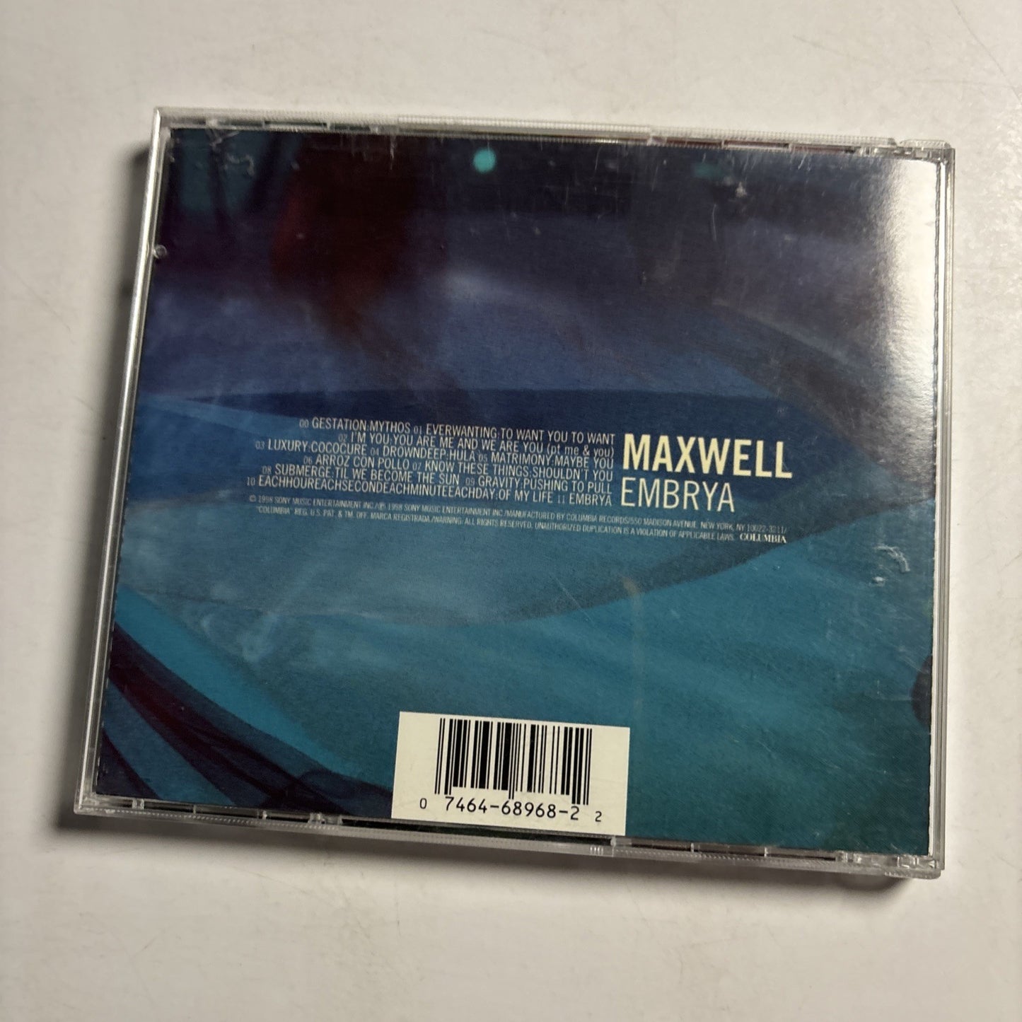 Maxwell – Embrya (CD, 1998) US CK 68968
