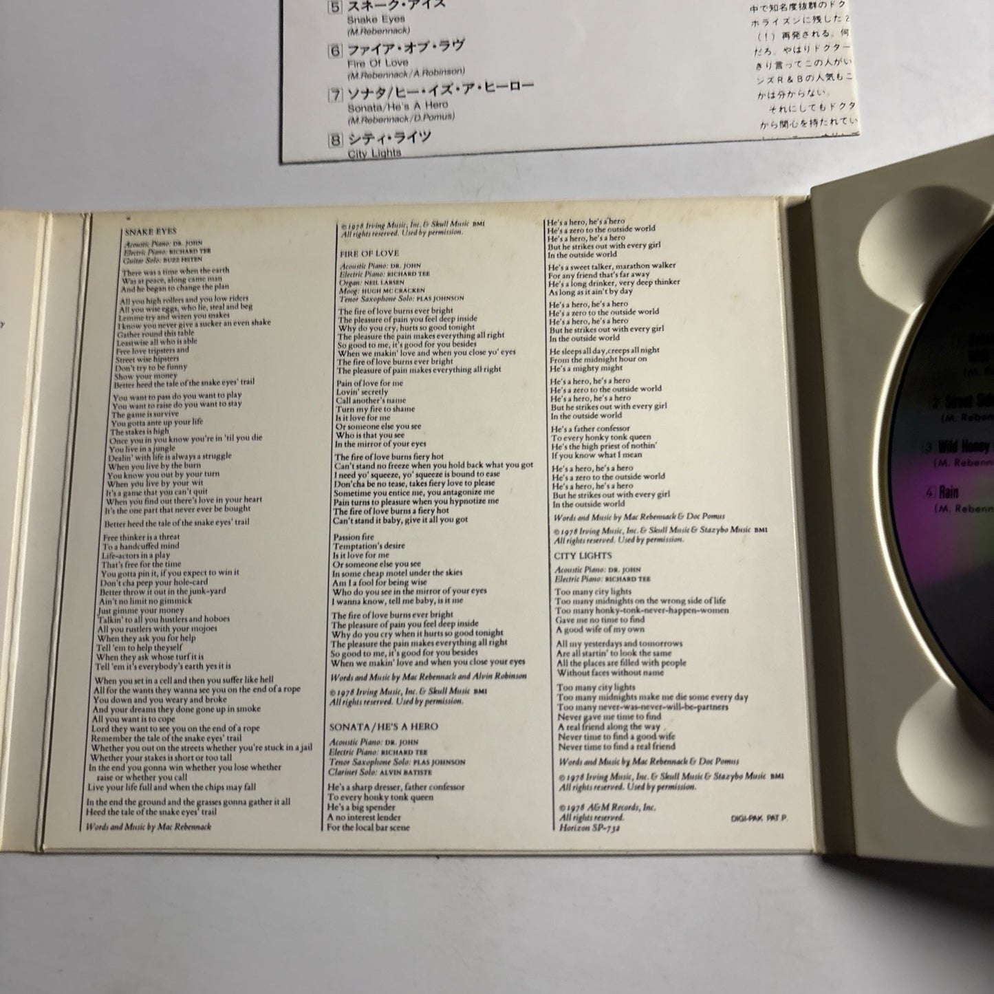 Dr. John – City Lights (CD, 1993) Japan POCM-1806