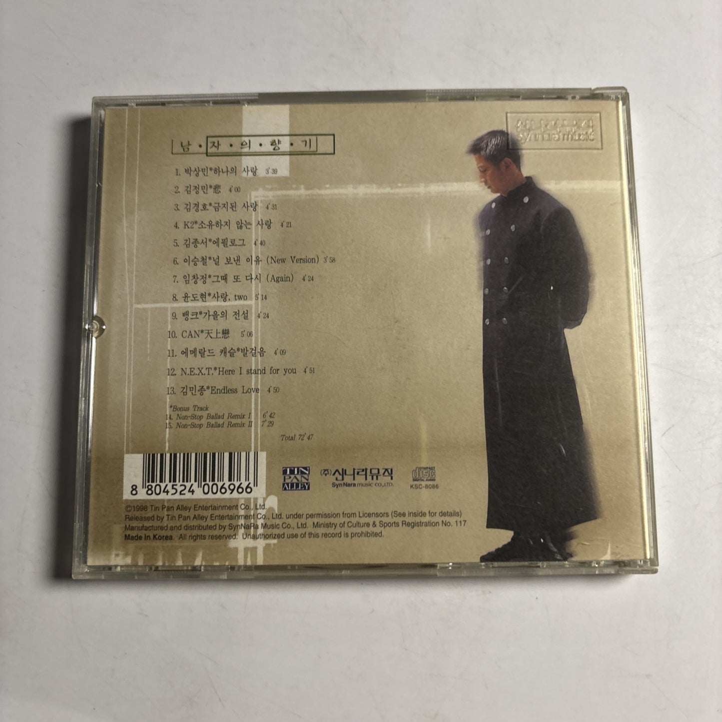 VARIOUS - 남자의 향기 (CD, 1998) Korea Ksc-8086
