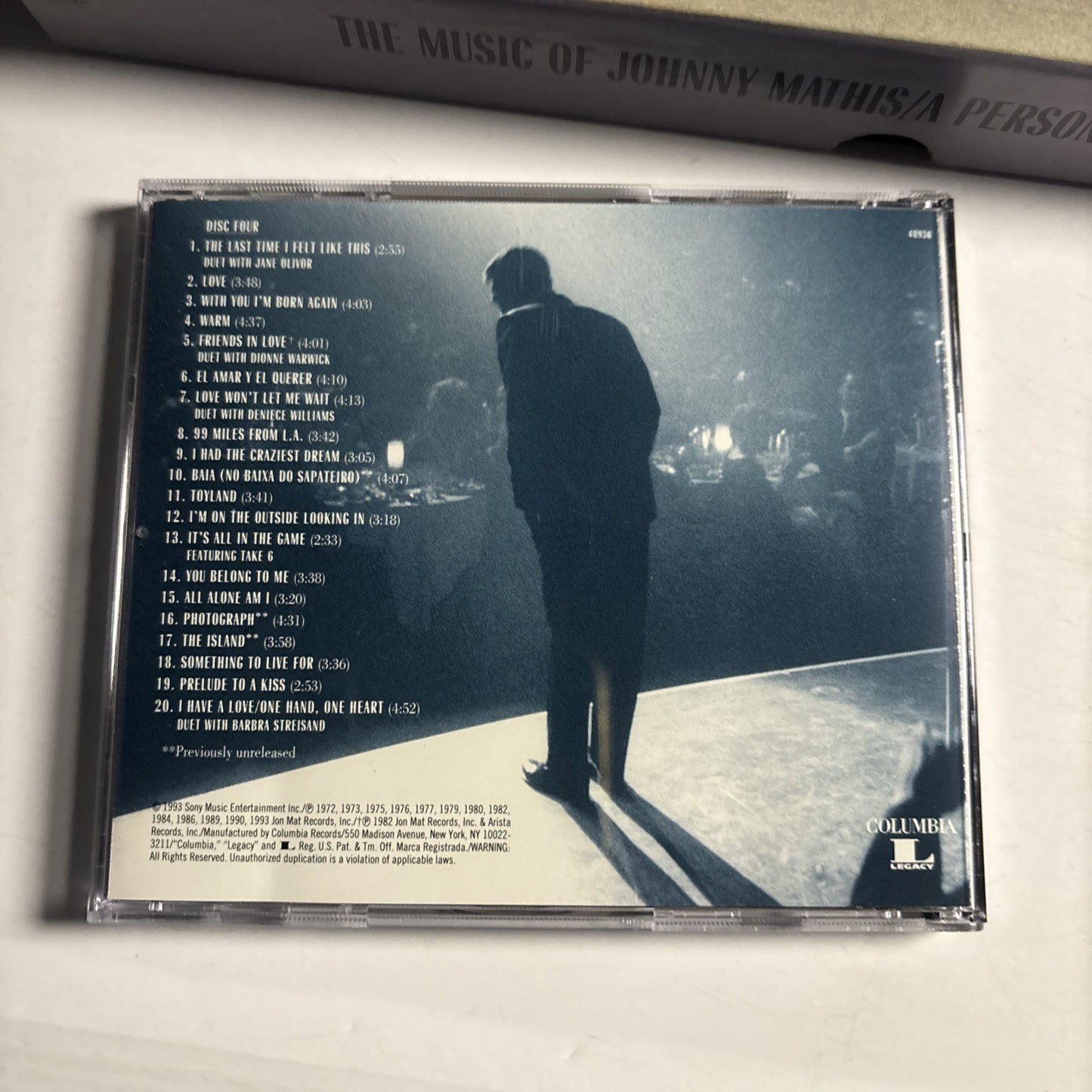 Music of Johnny Mathis: a Personal Collection by Johnny Mathis (CD, 1993) 48932