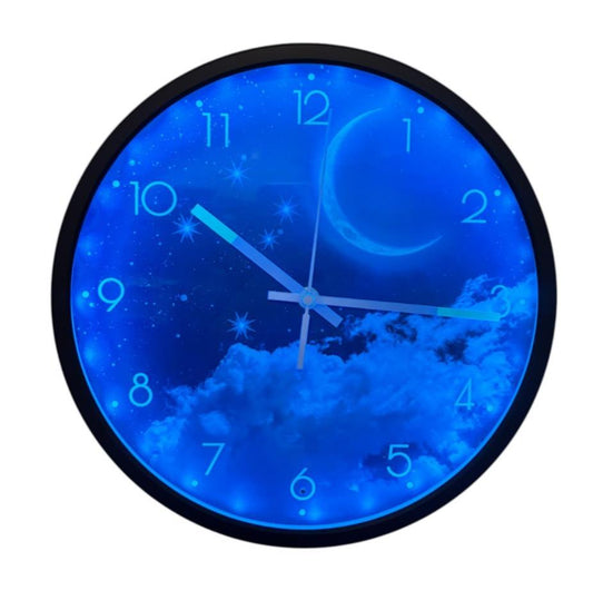 Australian Southern Cross Night Light 30cm Wall Clock – Sound-Activated, Silent, Battery-Operated