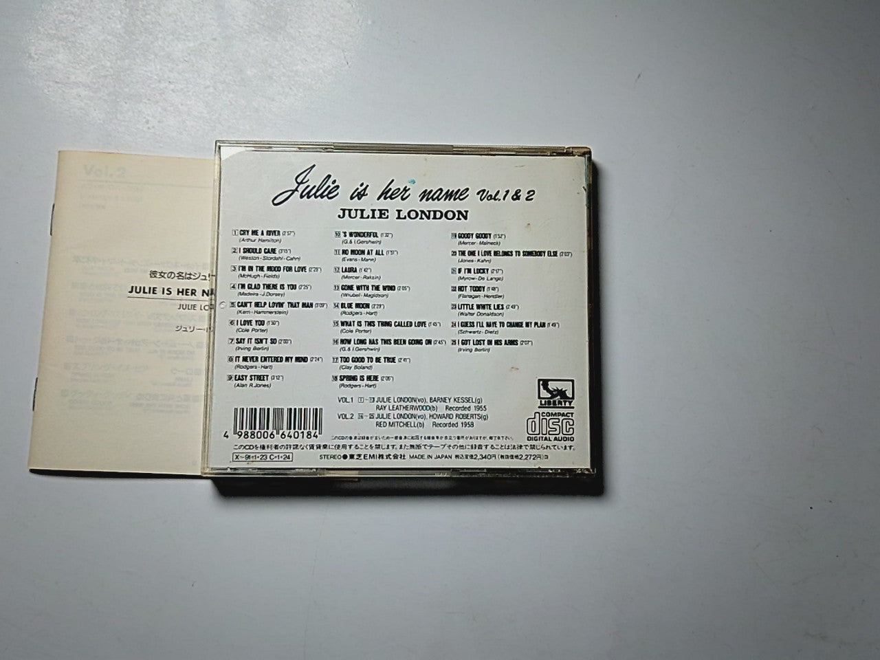 Julie London – Julie Is Her Name Vol.1 & 2 (CD, 1990) Japan TOCJ-5308