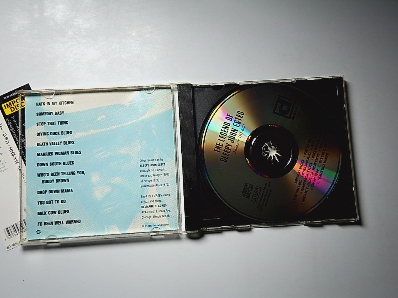 Sleepy John Estes – The Legend Of Sleepy John Estes (CD, 1990) US DD 603