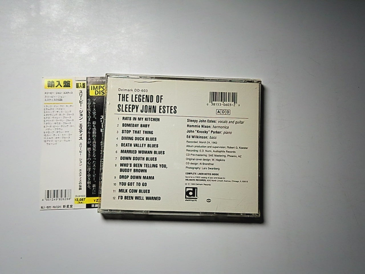 Sleepy John Estes – The Legend Of Sleepy John Estes (CD, 1990) US DD 603