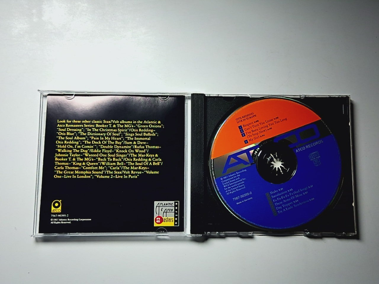 Otis Redding – Live In Europe (CD, 1967) Europe 7567-90395-2