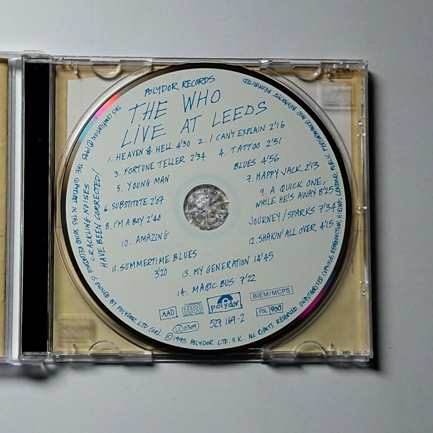 The Who – Live At Leeds (CD, 1995) Europe 527 169-2