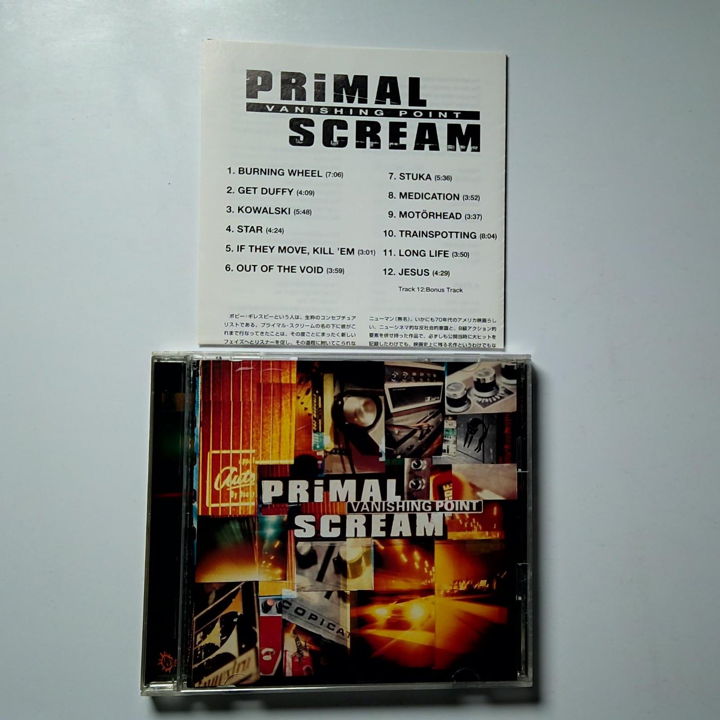 Primal Scream – Vanishing Point (CD, 1997) Japan Bonus Track ESCA 6688