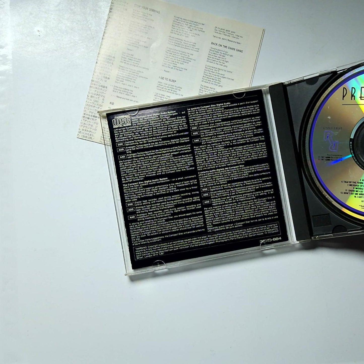 The Pretenders – The Singles (CD, 1987) Japan 32XD-884