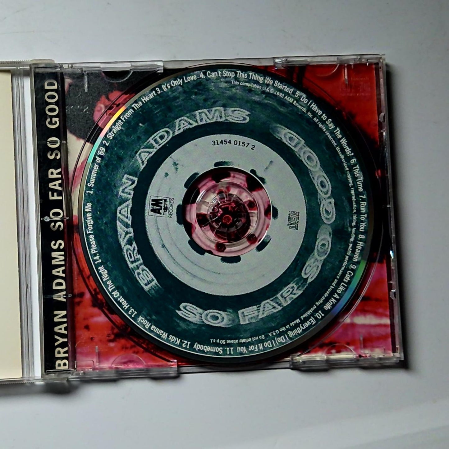Bryan Adams – So Far So Good (CD, 1993) US 31454 0157 2