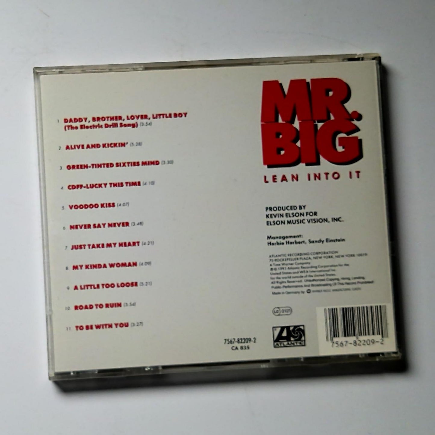 Mr. Big – Lean Into It (CD, 1991) Europe 7567-82209-2