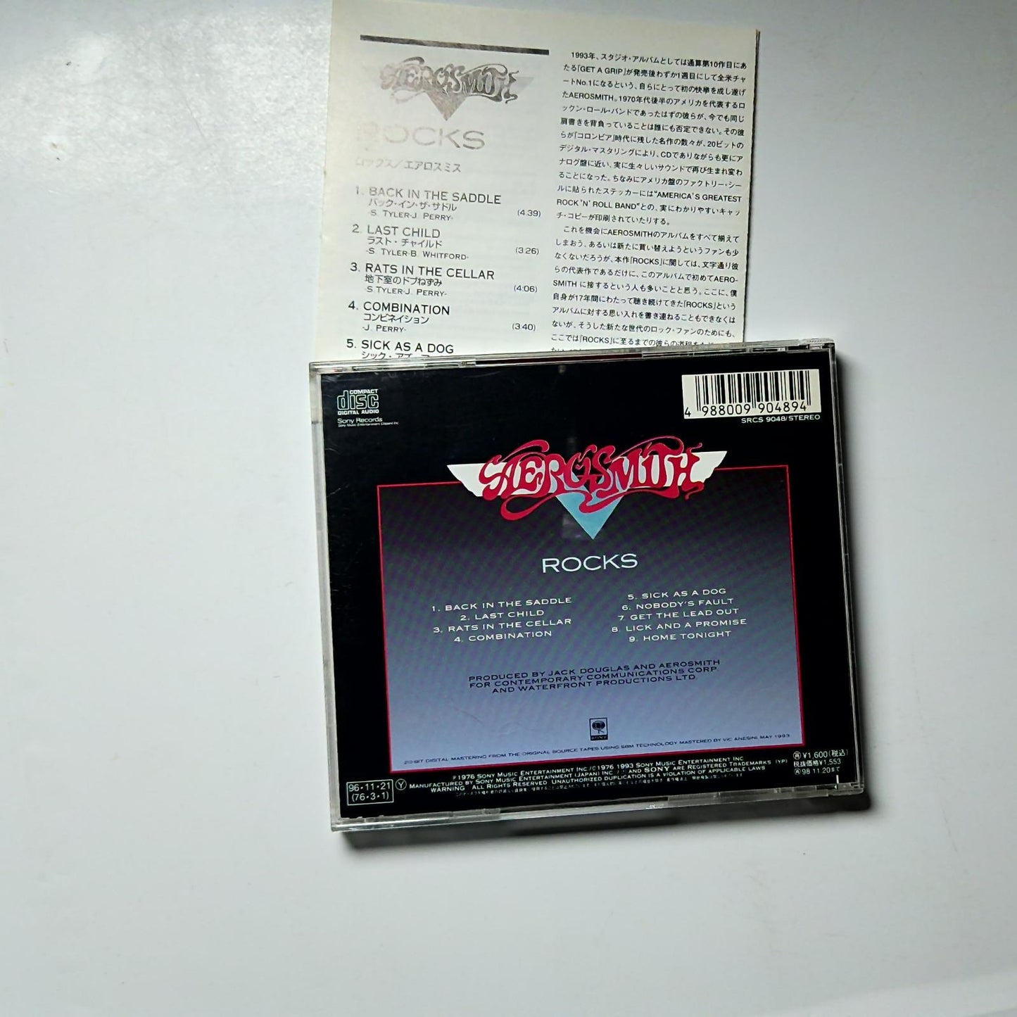 Aerosmith – Rocks (CD, 1996) Japan SRCS 9048