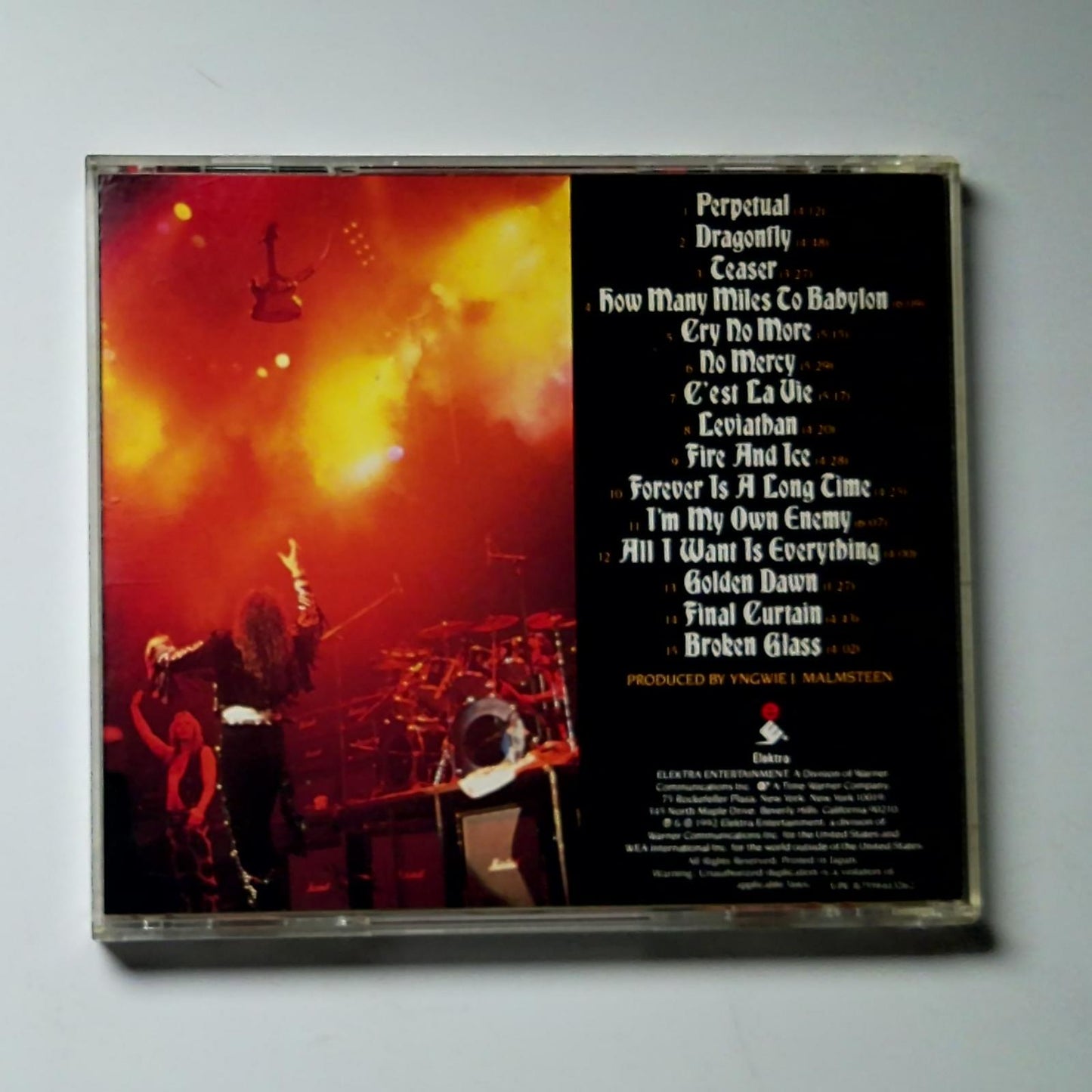 Yngwie Malmsteen – Fire & Ice (CD, 1995) Japan WPCR-329