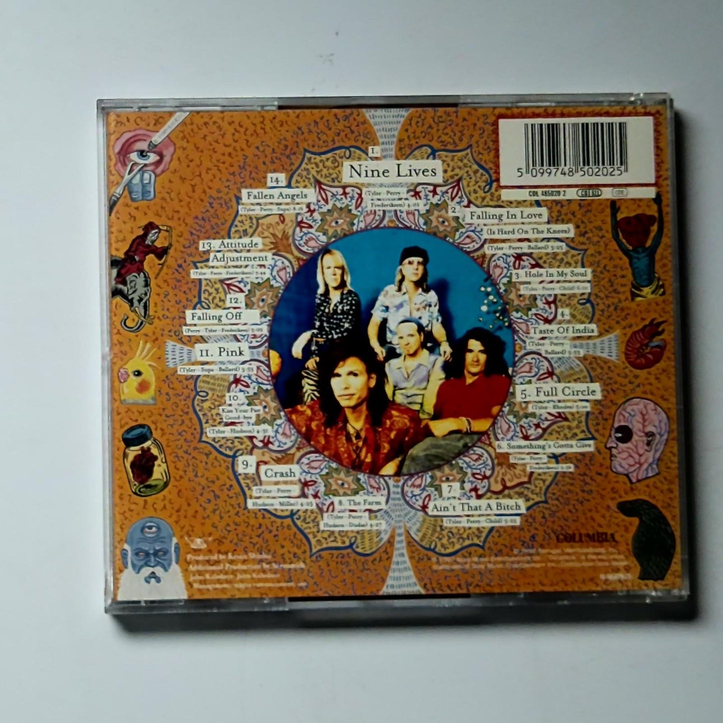 Aerosmith – Nine Lives (CD, 1997) Europe COL 485020 2