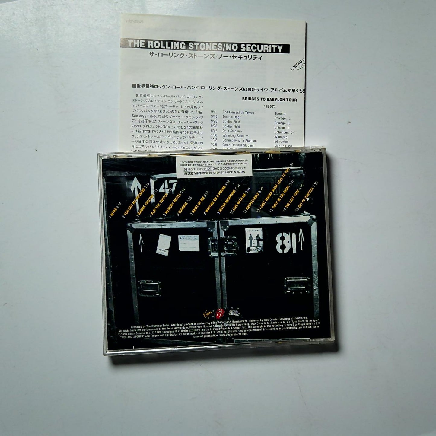 The Rolling Stones – No Security (CD, 1998) Japan VJCP-25426