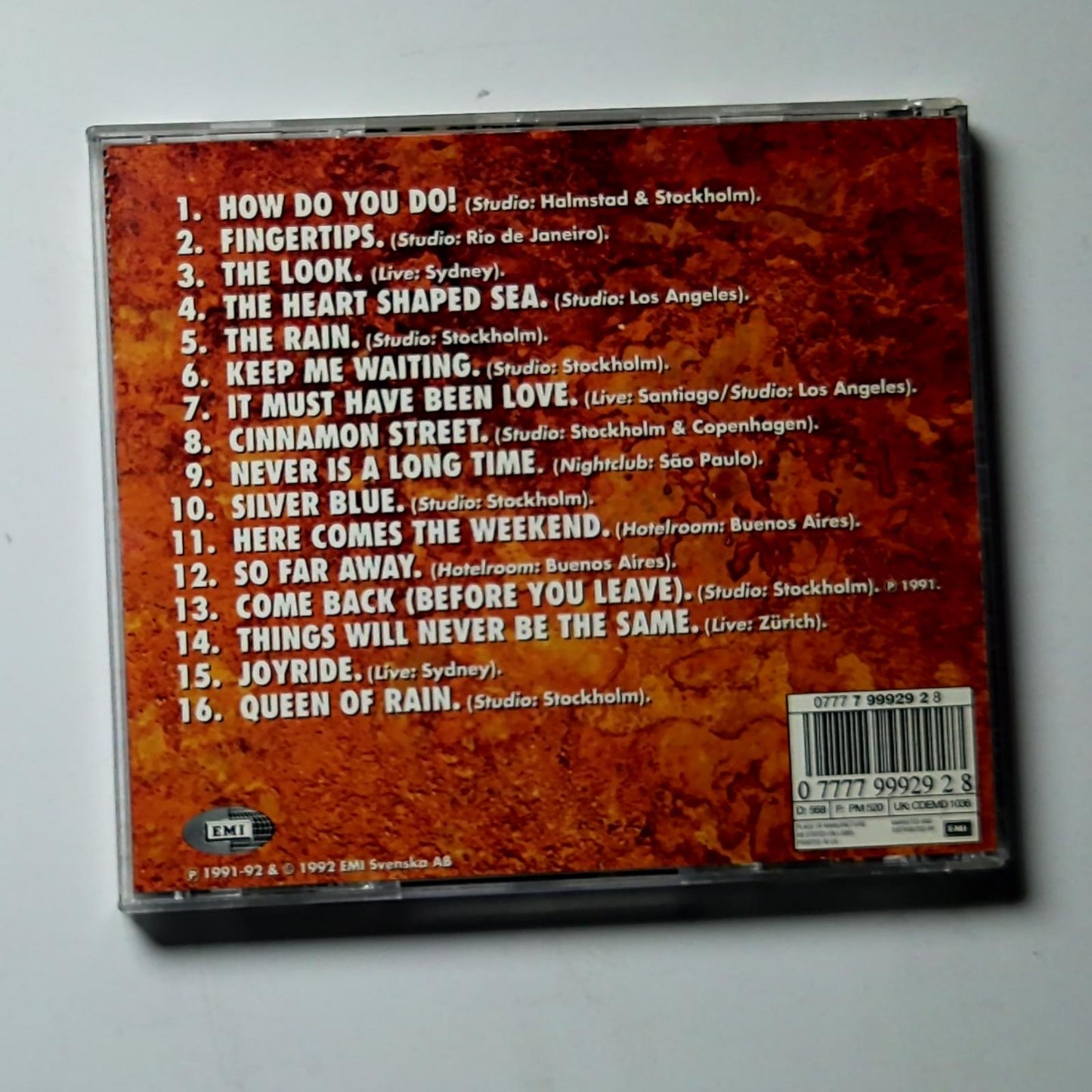 Roxette – Tourism (CD, 1992) Europe 0777 7 99929 2 8