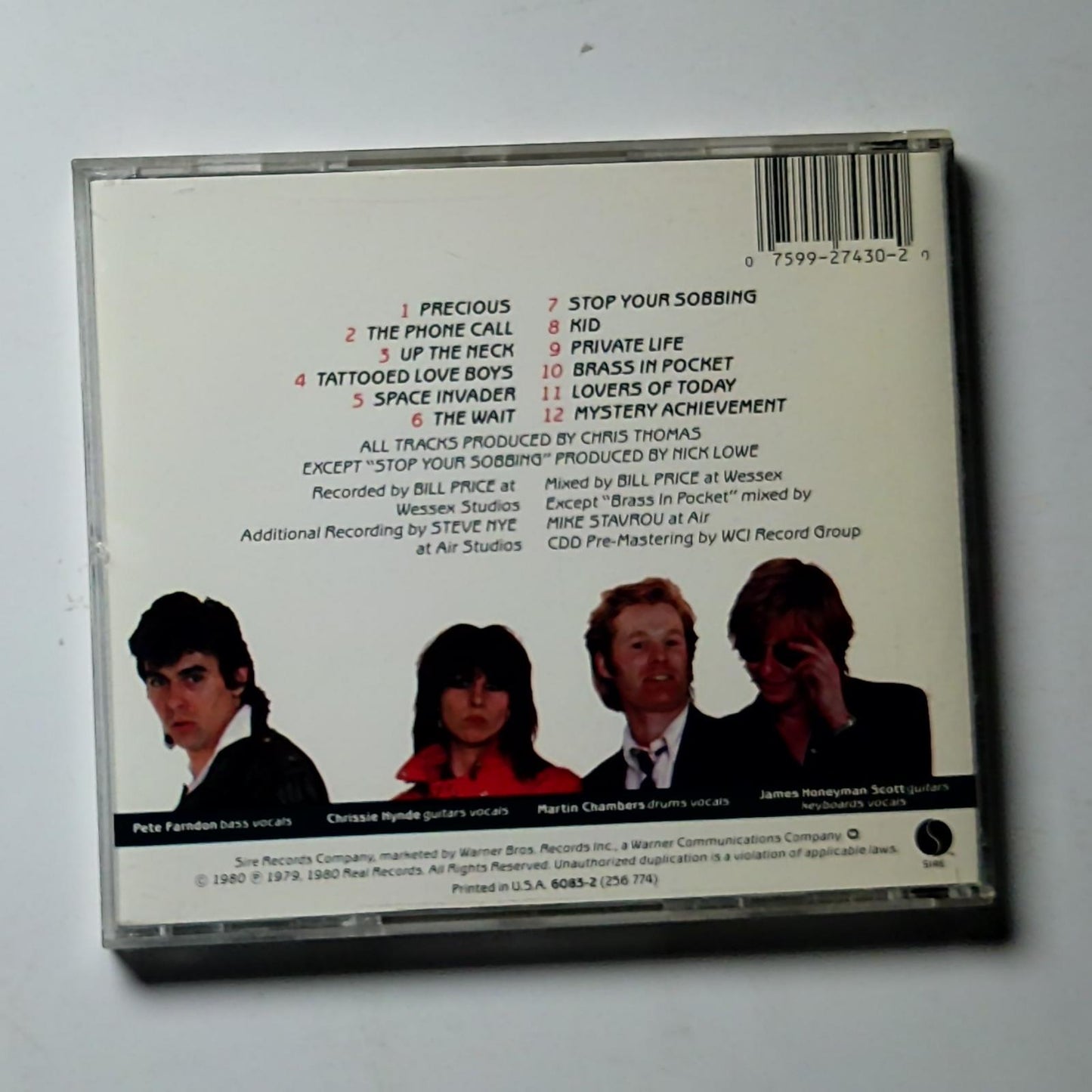 The Pretenders – Pretenders (CD, 1990) US 6083-2
