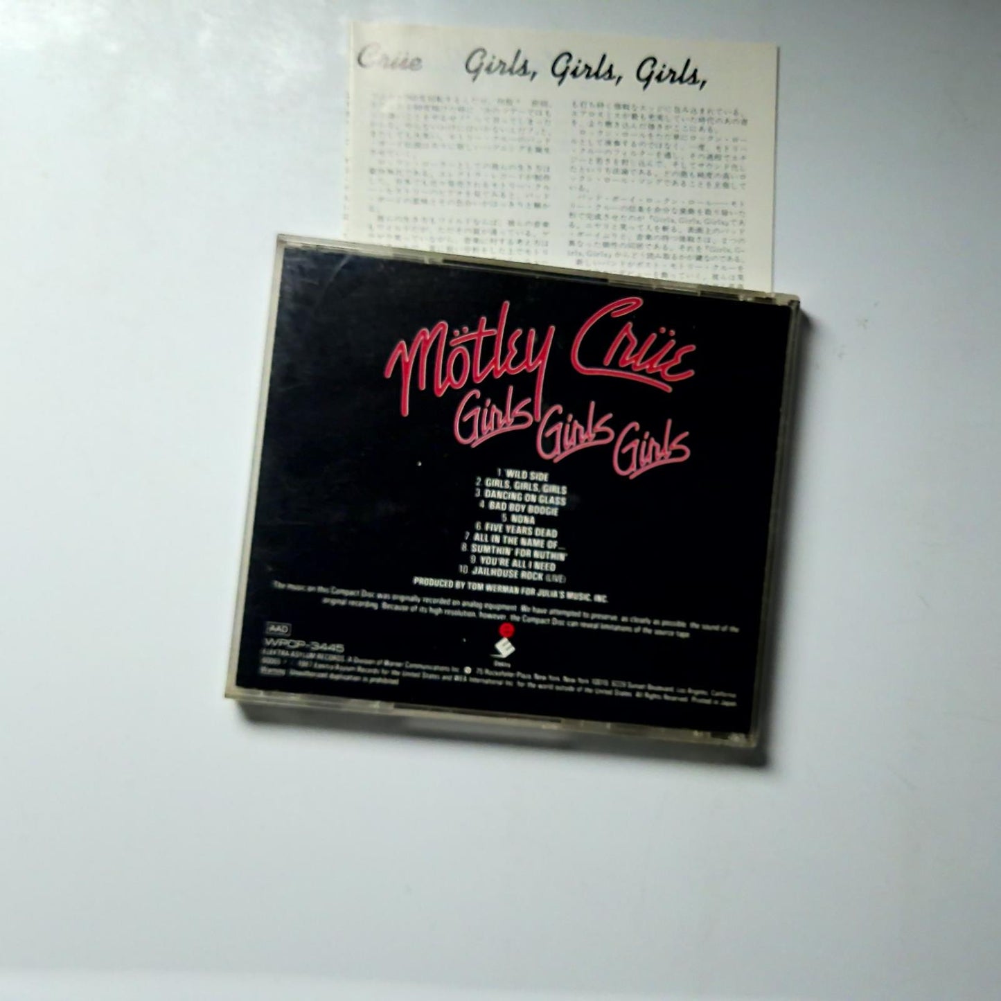 Mötley Crüe – Girls, Girls, Girls (CD, 1990) Japan WPCP-3445