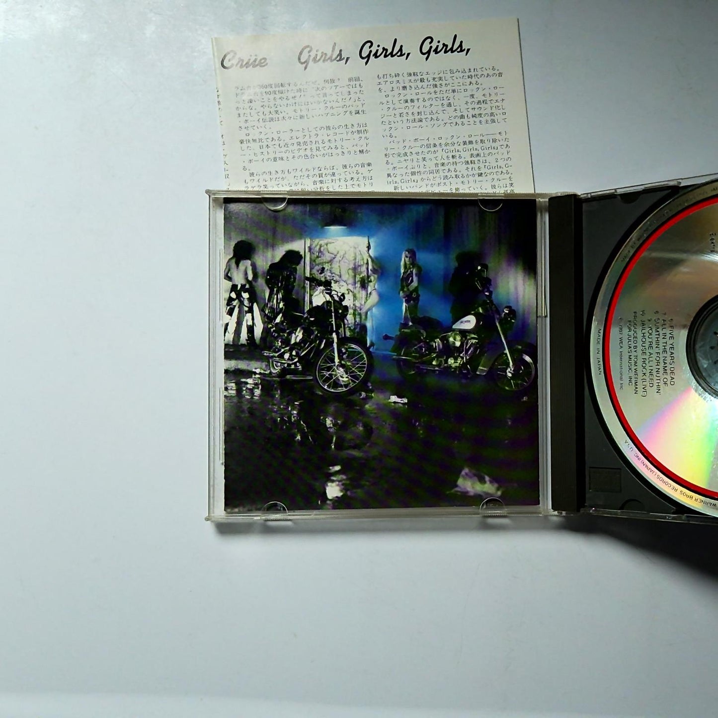 Mötley Crüe – Girls, Girls, Girls (CD, 1990) Japan WPCP-3445