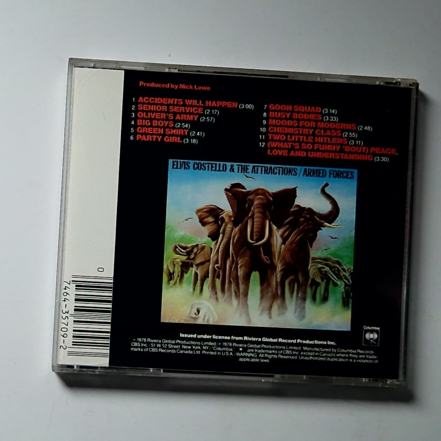 Elvis Costello & The Attractions – Armed Forces (CD, 1986) US CK 35709