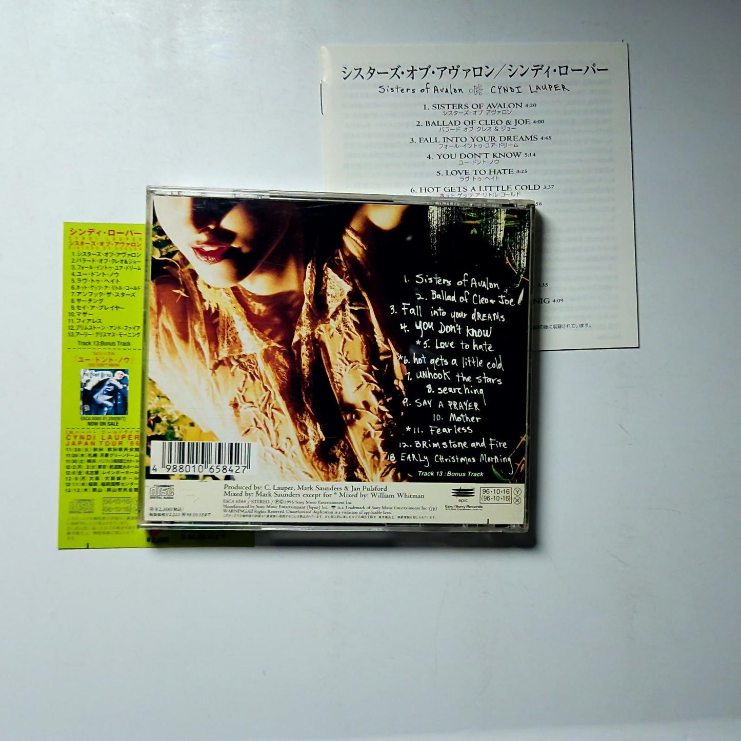 Cyndi Lauper – Sisters Of Avalon (CD, 1996) Japan obi ESCA 6584