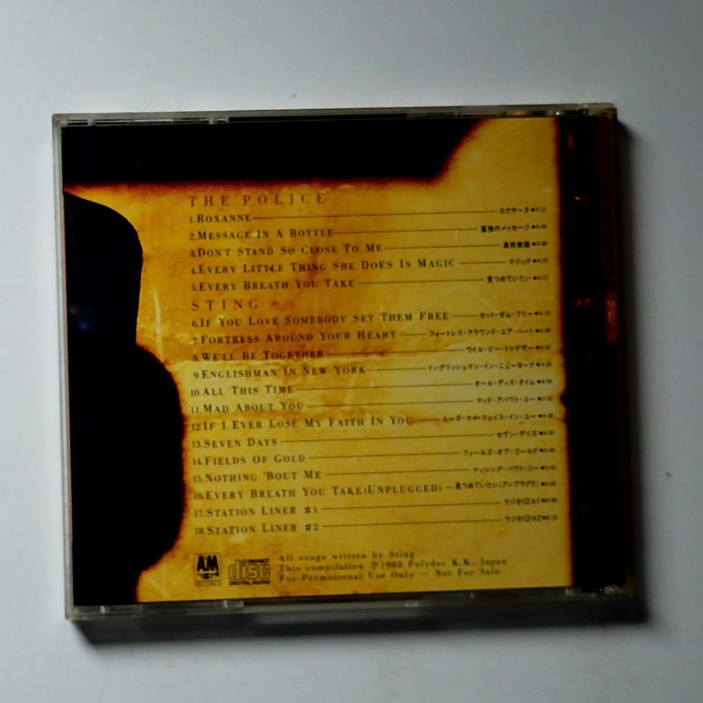 Sting – Sting Best For D.J. (CD, 1993) Japan Promotional DCI-3084